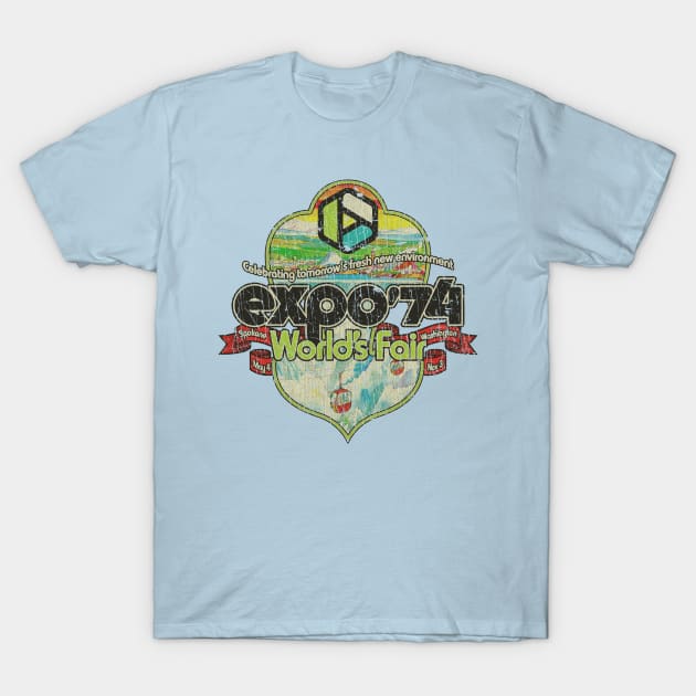 Expo '74 World's Fair Crest 1974 T-Shirt by JCD666